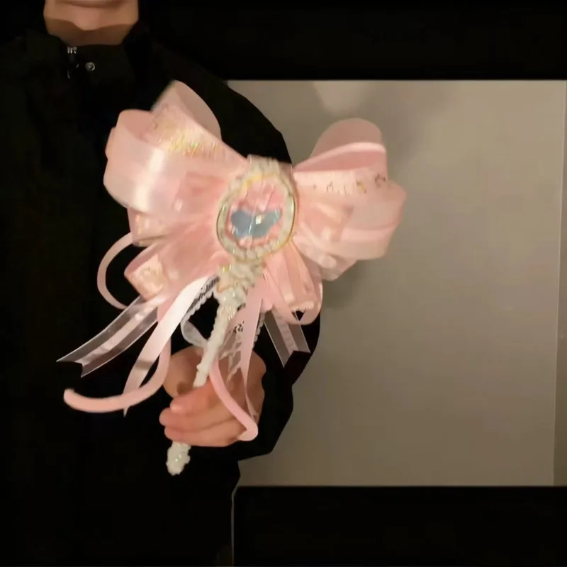 Cosplay Prop Kit - Feeënprinses Toverstaf DIY Kit Roze Lint