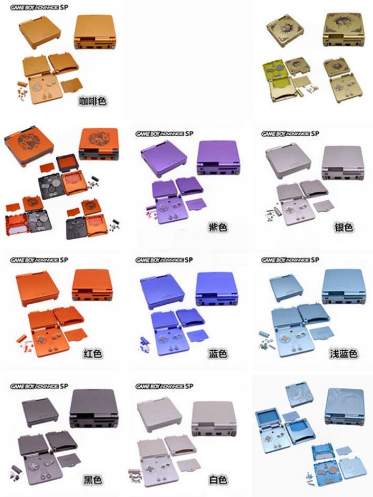Cosplay Prop Kit - Gba Sp Volledige Vervangende Behuizing Paars