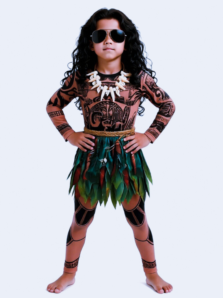 Cosplay Prop Pattern - Zomer Moana Maui Kids Jongenskostuum 2-delig