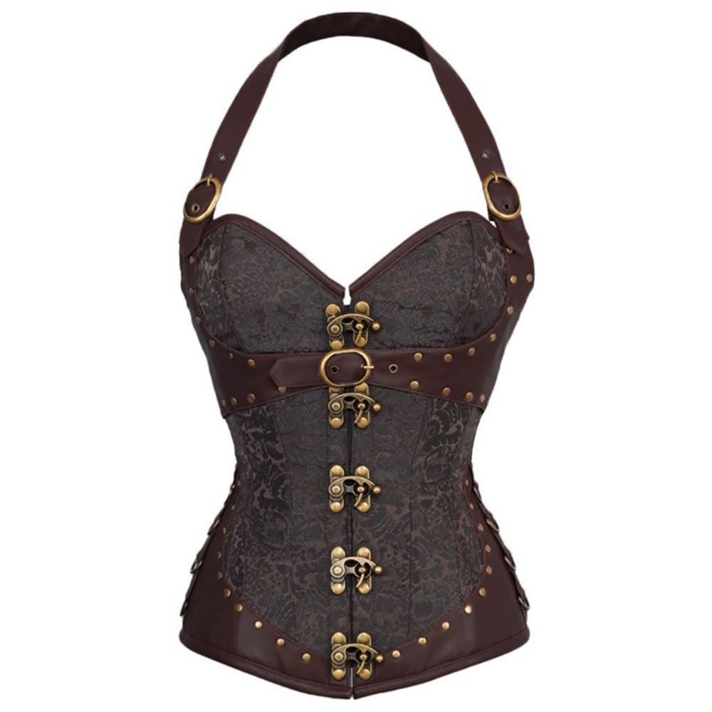 Boning Corset Steel - Vrouwen Gothic Retro Steel Bone Halter