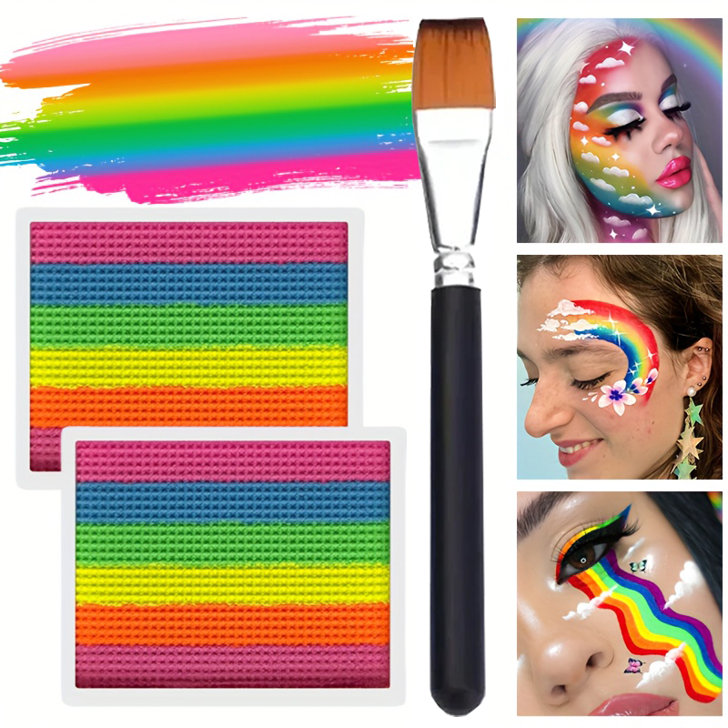 Cosplay Prop Paint - Regenboog gezichts- en lichaamsverfset - 2