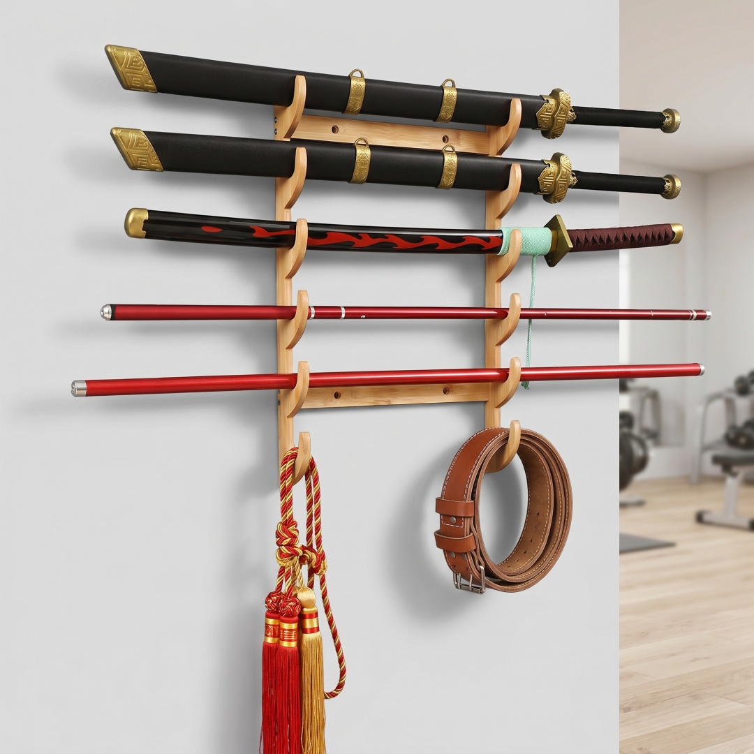 Cosplay Prop Display - 1-8 Laags Houten Zwaardhouder Katana Houder