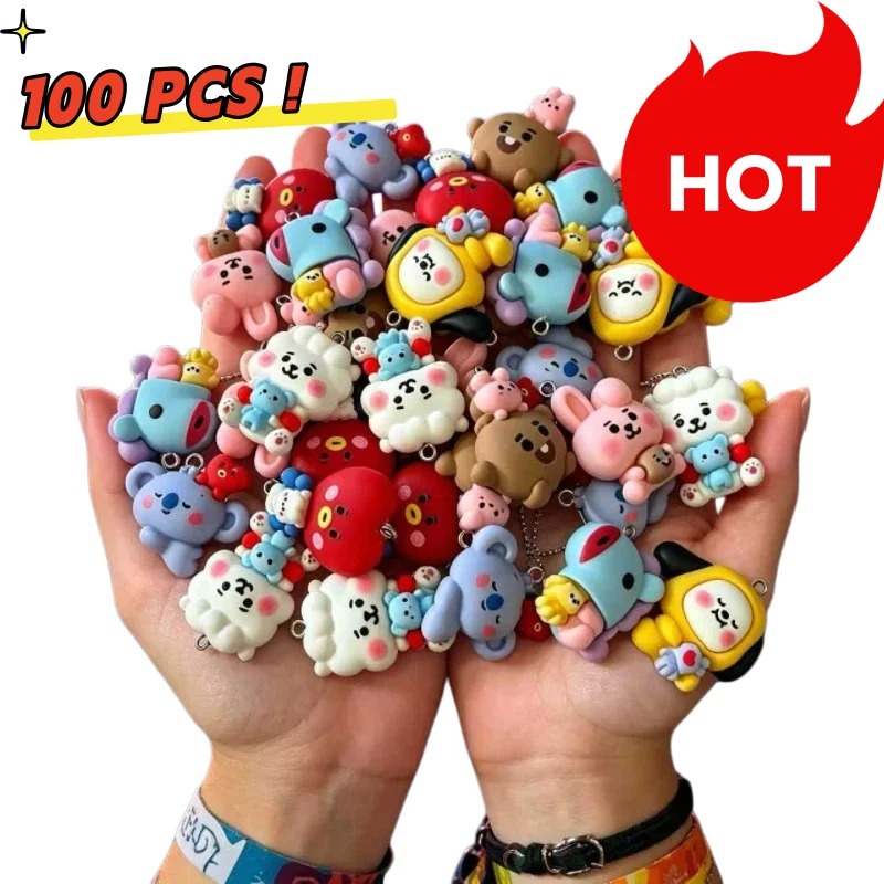 Cosplay Prop Diy - 7 stks BT21 Hars Cartoon Charm