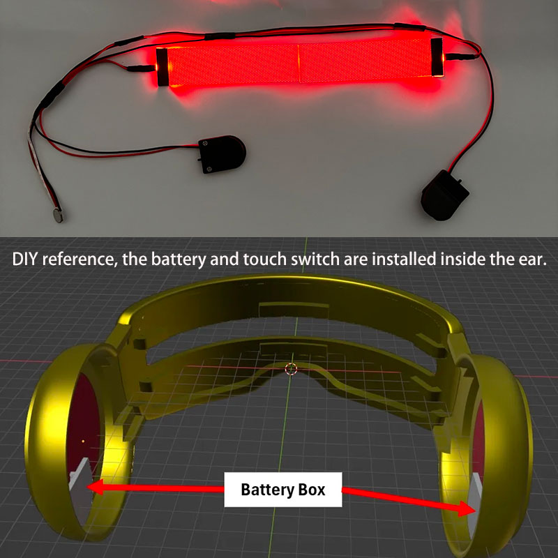 Rode flexibele buigbare DIY LE - Cosplay Prop Kit recensie en prijs