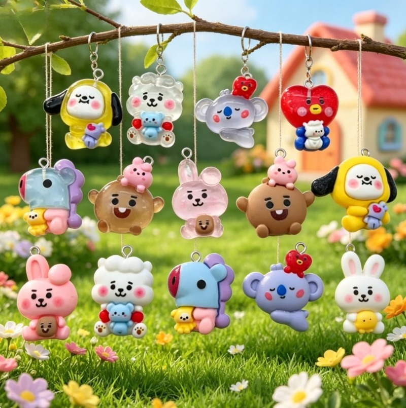 7 stks BT21 Hars Cartoon Charm - Cosplay Prop Diy recensie en prijs