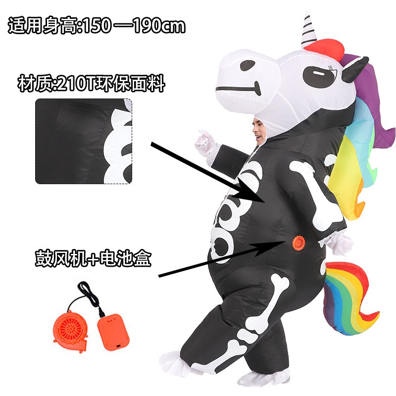 Regenboog Skelet Eenhoorn Opbl - Cosplay Prop Business recensie en prijs